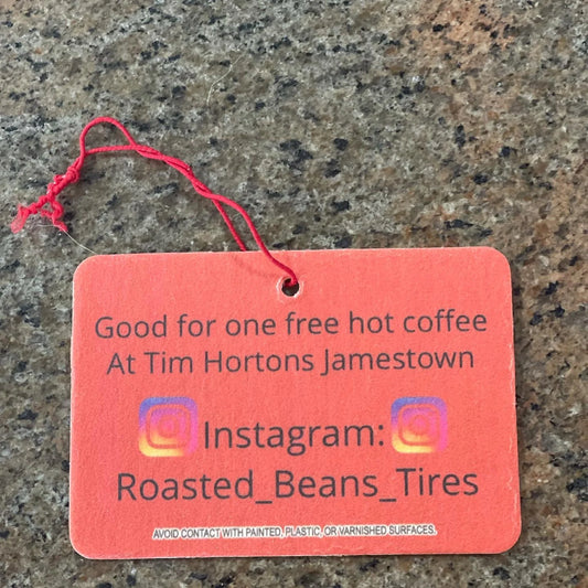Roasted Beans Tires Car Freshner